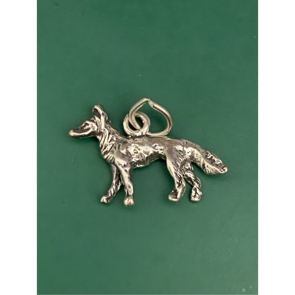 German Shepherd Small Sterling Silver Jewelry Charm #pet